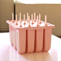 creative 12 silicone snow cream ice cream popsicle summer homemade cake chocolate cakesicle mold for diy ice pops with box