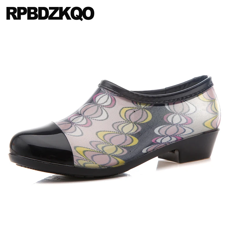 Недорогие женские ботильоны из ПВХ без шнуровки коллекция 2021 года массивная