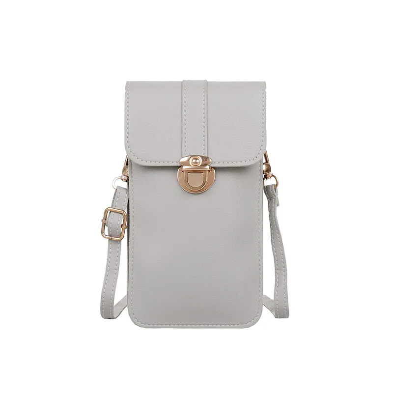 

Touch Screen Cell Phone Purse Smartphone Wallet Leather Shoulder Strap Handbag Women Bag Mobile Phone Bag Buckle Shoulder Bag