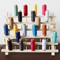 48 axis diy home sewing wax line storage holder sewing tool thread rack wooden leather craft tools storage thread stand rack