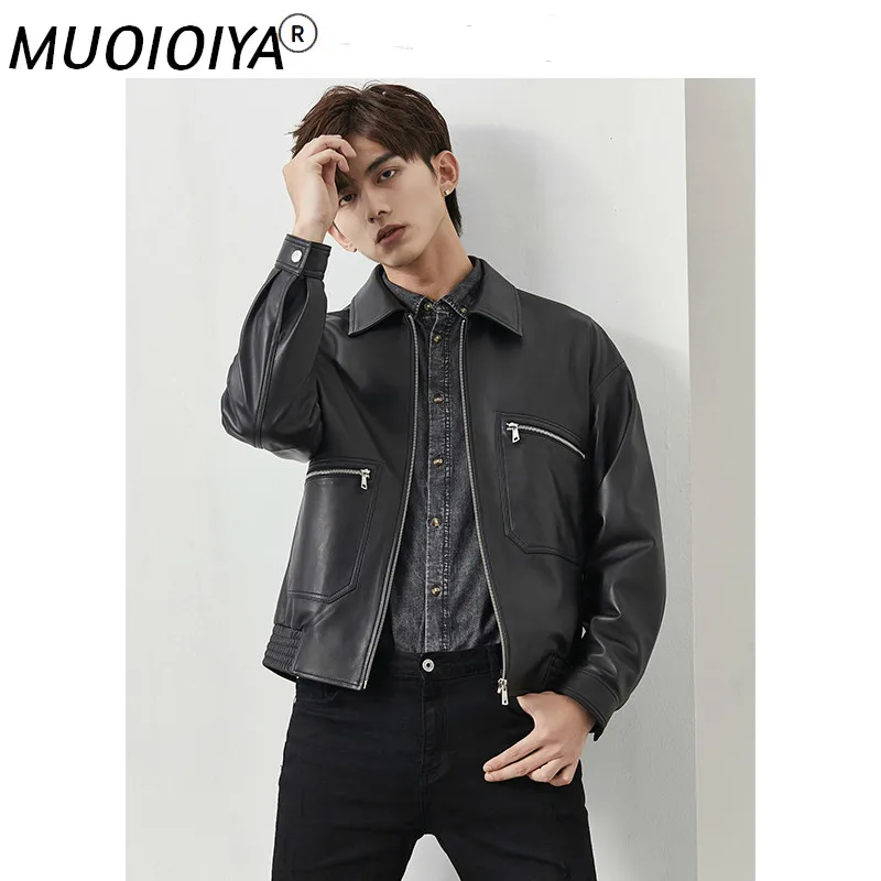 

Мужская одежда, куртка из 2022 натуральной кожи, мужское осеннее пальто, куртка из овчины, мужская корейская одежда, мужская одежда LXR549