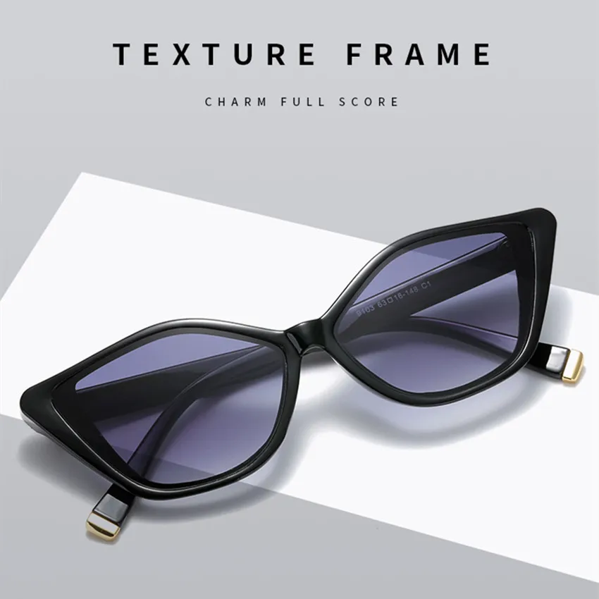 

2021 New Irregular Gradient Cat Eye Women's Sunglasses Trendy Jelly Color Sun Glasses UV400 High-quality Female Goggles Gafas