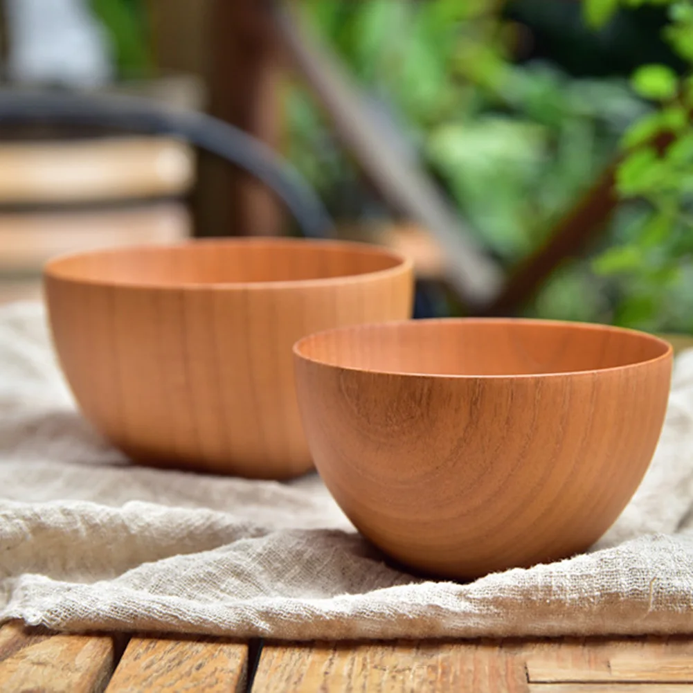 Деревянный здоровье рисовая чаша лапша суп обеденный теплоизоляцией кухня дети