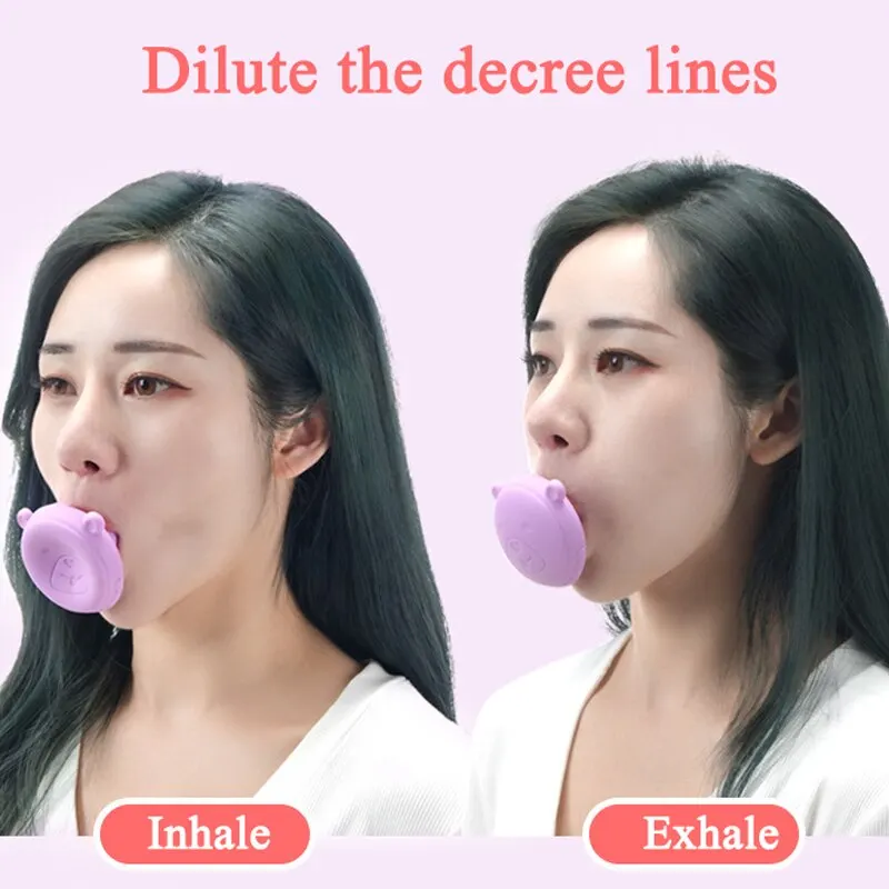 Инструмент для укрепления кожи лифтинга лица New Face Slimming Tool, милый портативный антивозрастной упражнитель для рта формы V.