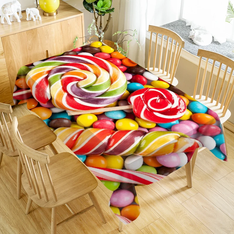 New Arrival Colorful Candy Tablecloth Washable Cloth Thicken Oxford Rectangular Table for Wedding 140X250cm | Дом и сад
