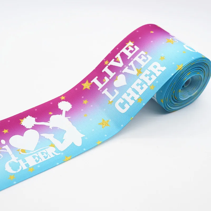 5 ярдов 3 дюйма 75 мм рандомная лента с принтом корсажная для бантов волос