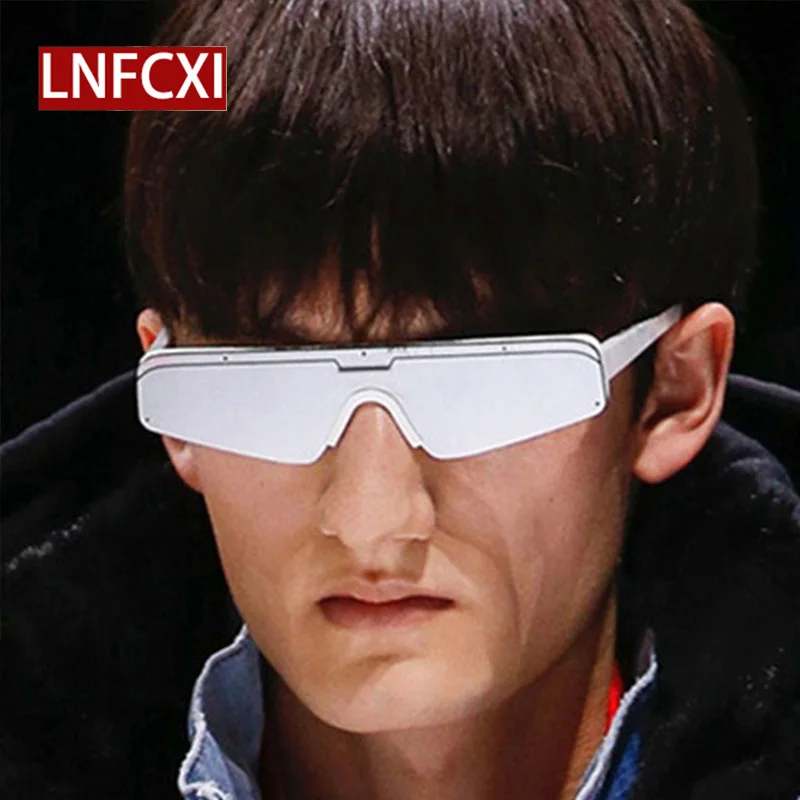 LNFCXI модные плоские солнцезащитные очки в полуоправе Женские Ретро Декор полоску