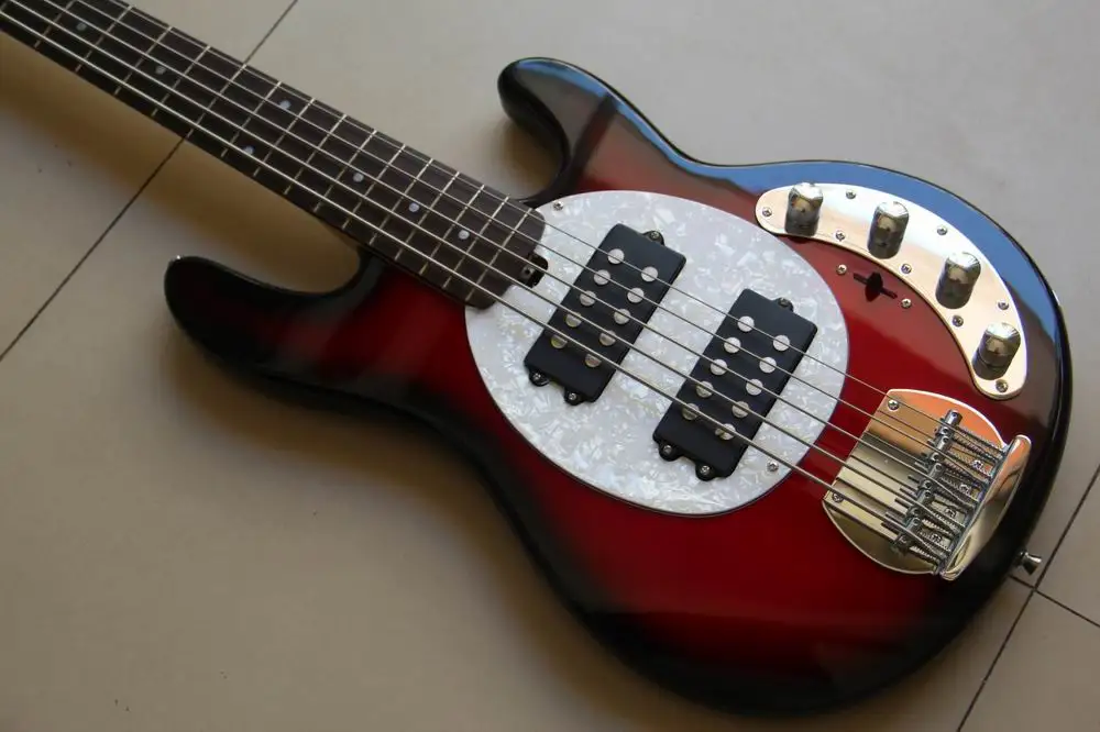 Новое поступление 5 струн электрический бас Musicman высшее качество в Red Burst
