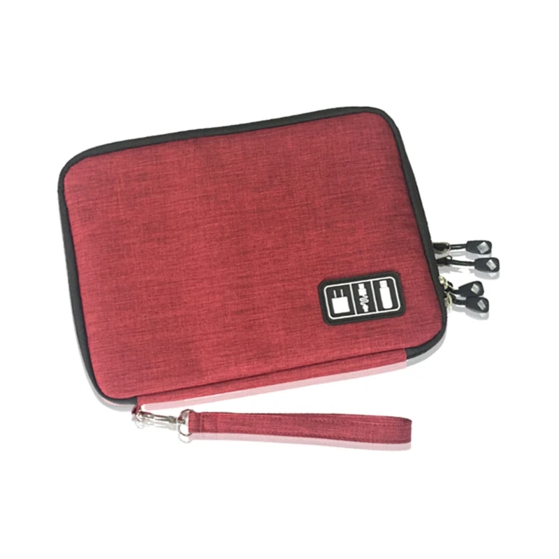 

K1KF New Multifunctional Digital Storage Bag Double-layer Large-Capacity Data Cable Digital Document Travel Storage Bag