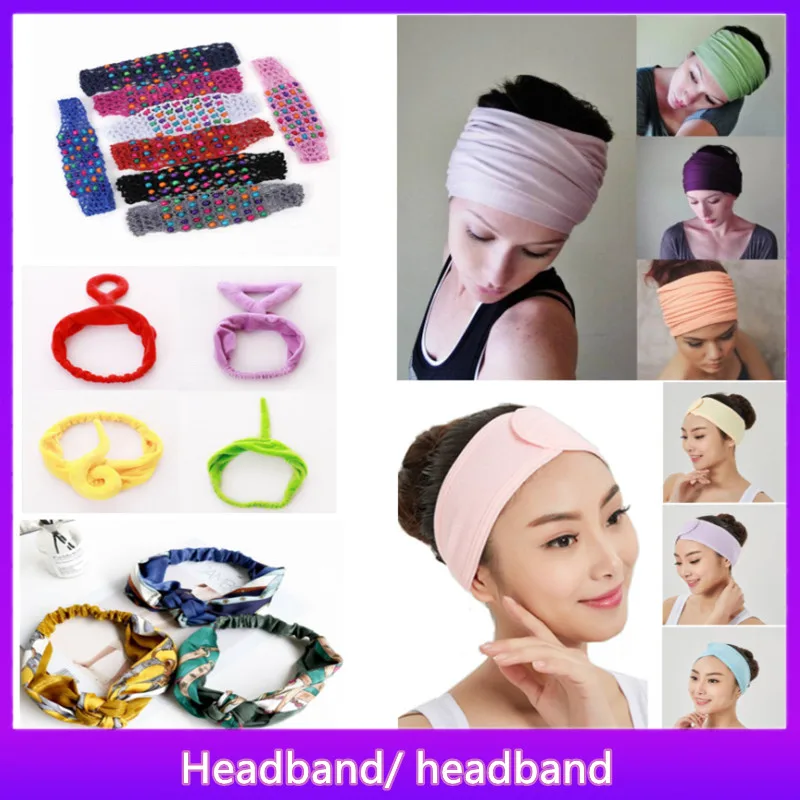 

Hair Band Nonslip Elastic Folds Yoga Hairband Wide Sports Headband Running Wash Face Hair Ties Elastic Hair Accessories