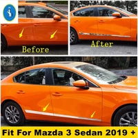 abs accessories exterior outer door body molding bottom stripes decoration panel cover trim fit for mazda 3 sedan 2019 2020