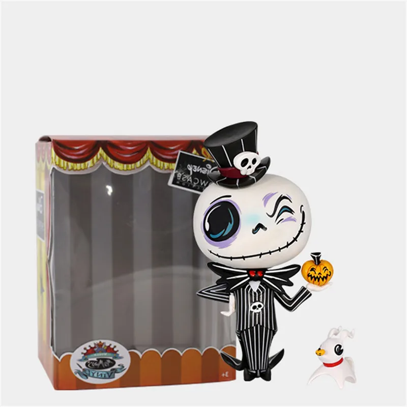 

Disney Series 19Cm Genuine Skull Jack Anime Figures Doll Model Ornaments Peripherals Puppets Christmas Toys Collectable Boxed