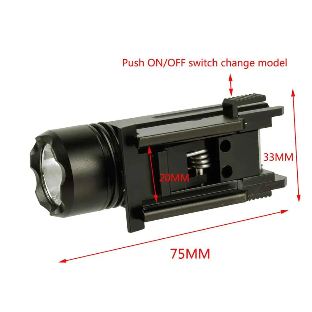 Тактический Мини фонарь для страйкбола QD быстроразъемный ручной светодиодный