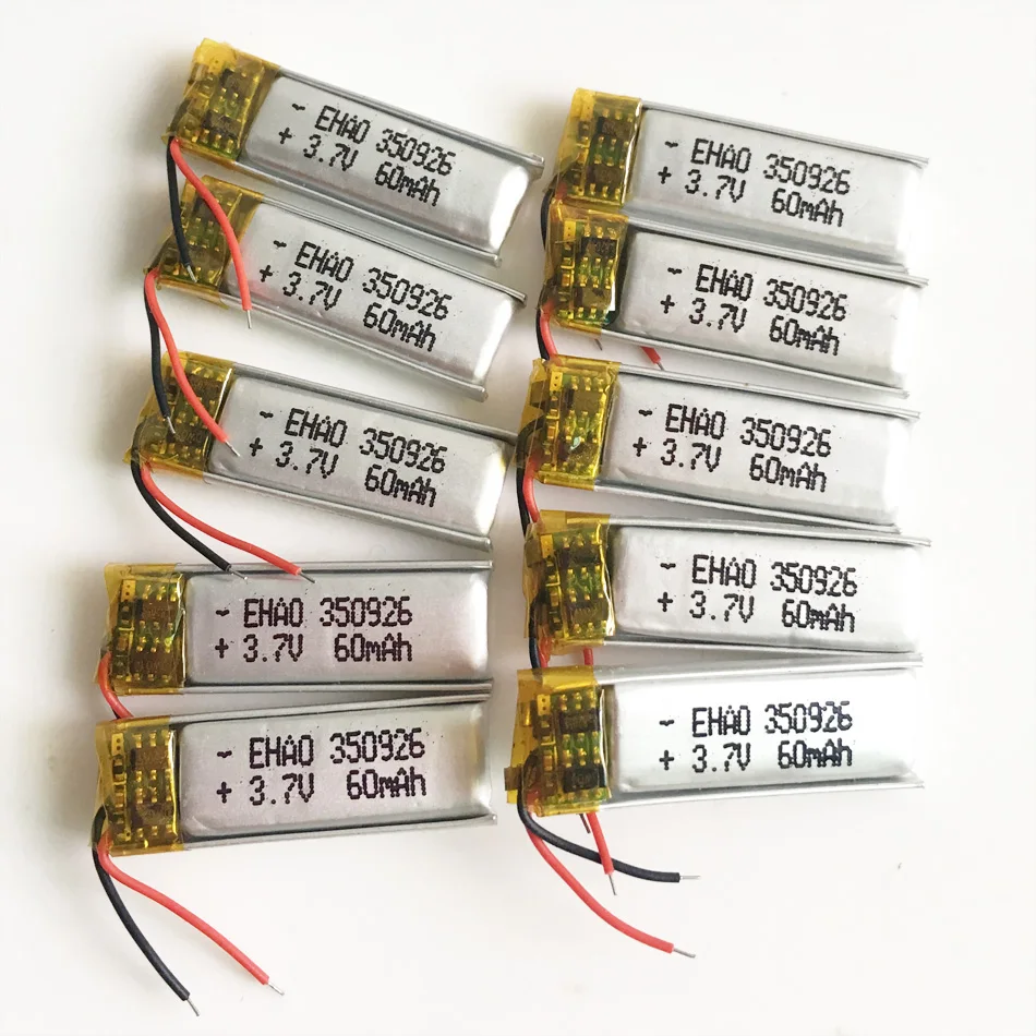 350926 3,7 в 60 мАч литиево-полимерный lipo аккумуляторная батарея li cells для MP3 ручка Bluetooth MID гарнитура головная ручка с камерой 381220