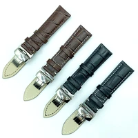 18mm 19mm 20mm 21mm 22mm 23mm 24mm calf genuine leather watch band universal watch strap for tissot seiko butterfly buckle