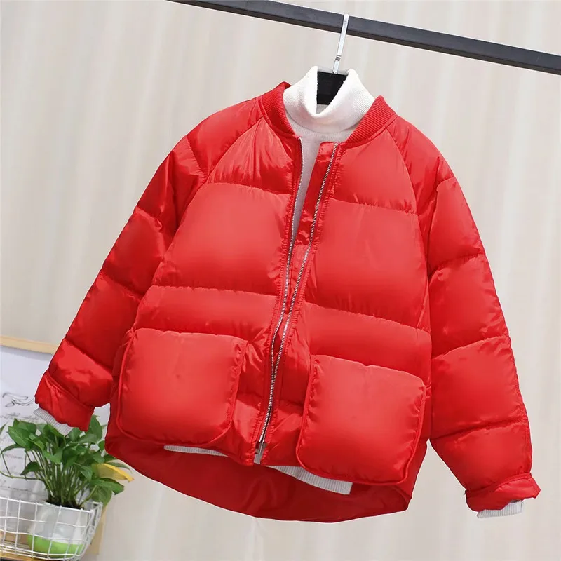 Женская куртка с воротником стойкой теплая Повседневная парка большие размеры