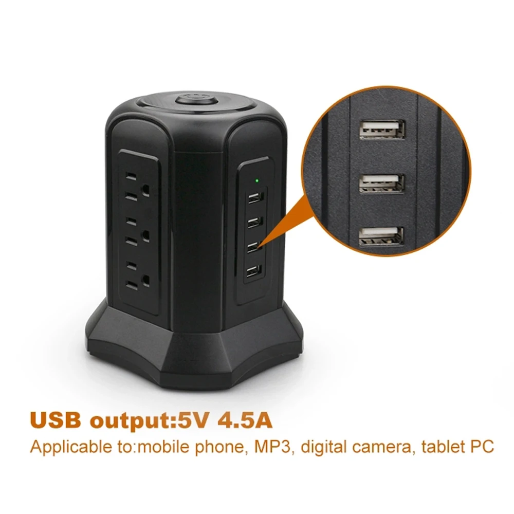 Башня несколько Мощность полосы вертикальный Стабилизатор напряжения 9 сетевое