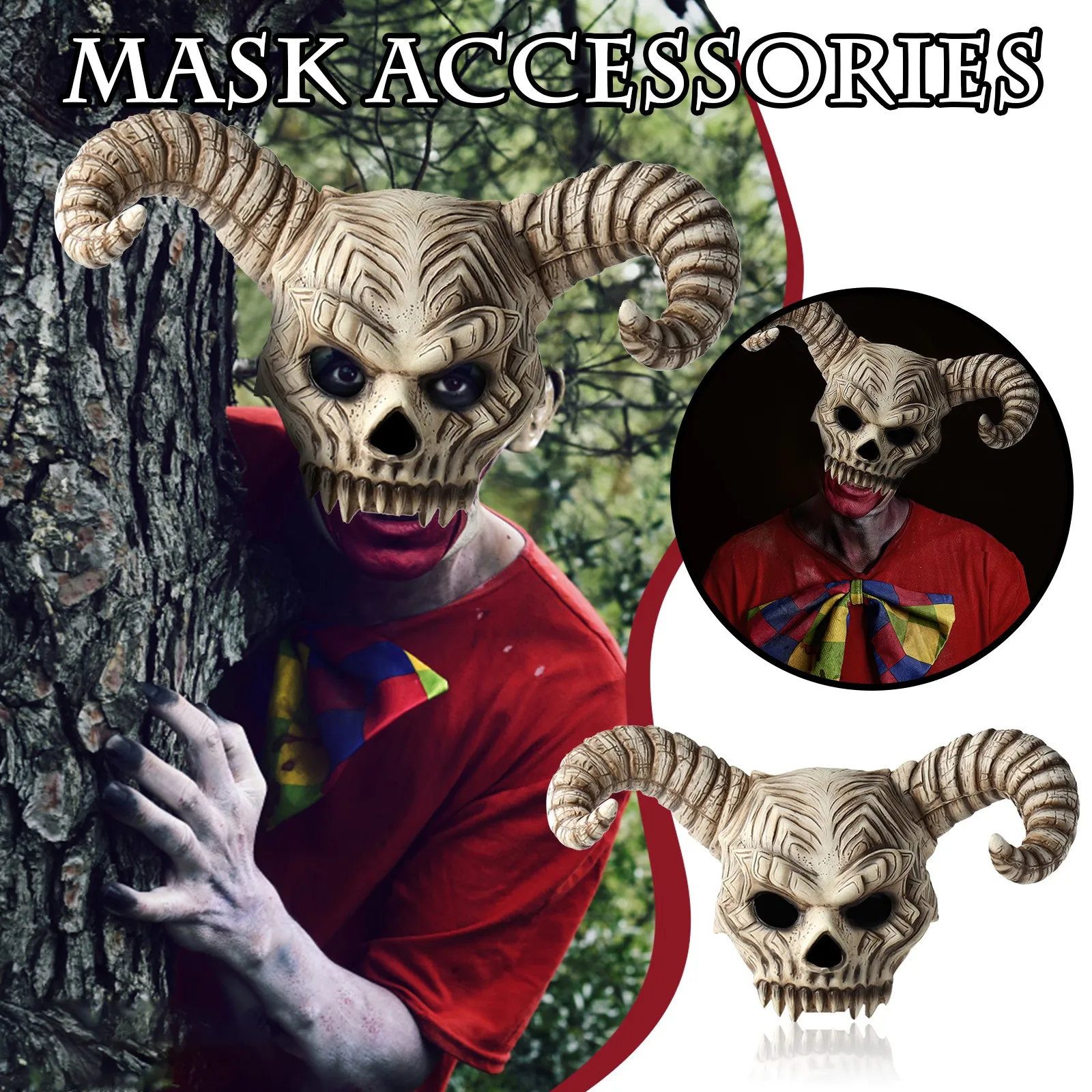 

Bull Mask Animal dress Funny Props Horror Atmosphere Masquerade Mask Halloween Masquerade Scary Party Cosplay Props