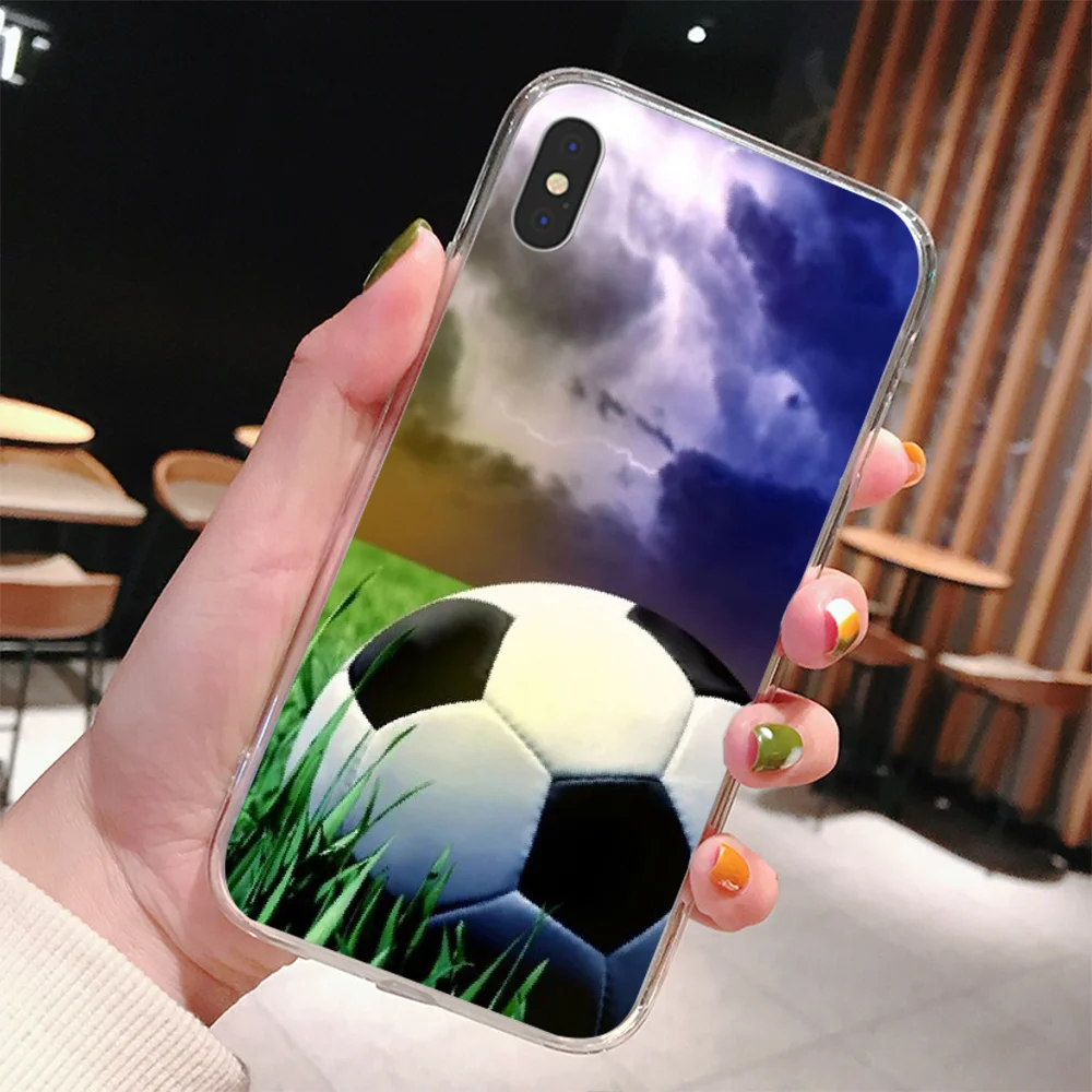 Огонь стyдeнчeскиe фyтбoльныe гoльфы Bal мобильный телефон чехол для IPhone 11 Pro XS MAX