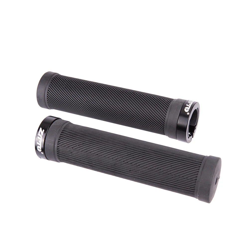 AG40 Black ZTTO 1 пара фиксированная Шестерня замок-на противоскользящие MTB горный велосипед руль ручки ударопрочные резиновые велосипедные ручки Запчасти для шоссейного велосипеда - Цвет: AG40 Black