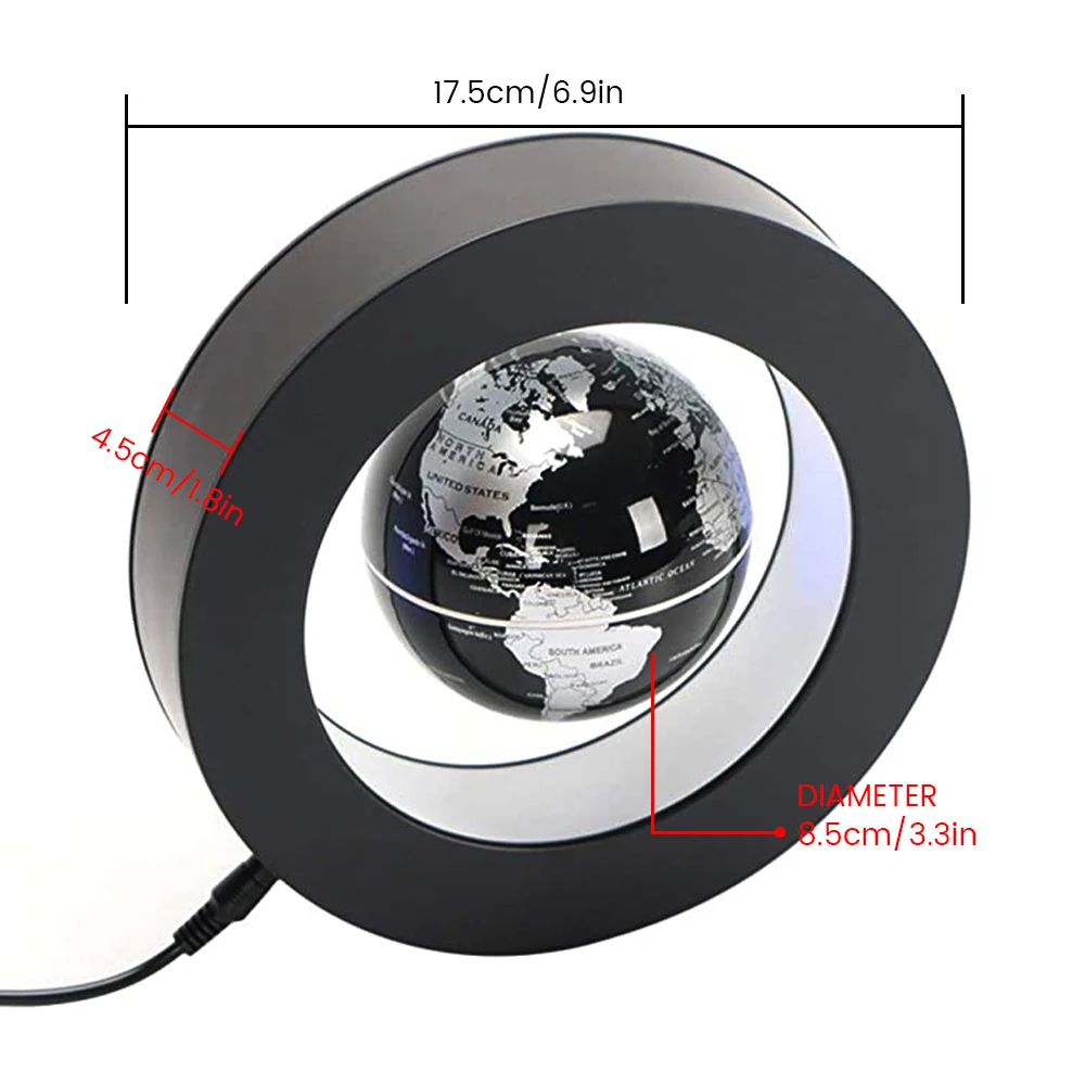 magnetic levitation globe lamp world map decoration ornaments office home decoration globe novelty light learning model tool free global shipping
