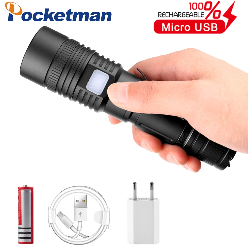 TYPE C 6000 люмен лампа xhp50.2 самый мощный фонарик usb Zoom СВЕТОДИОДНЫЙ Фонарь xhp50 18650 перезаряжаемый аккумулятор для охоты - Испускаемый цвет: TYPE C