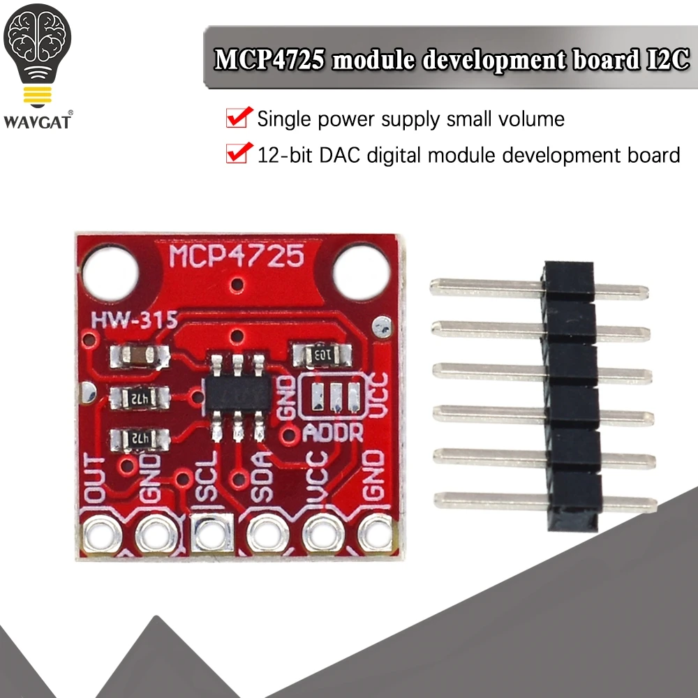 

Коммутационный модуль для разработки MCP4725 I2C DAC