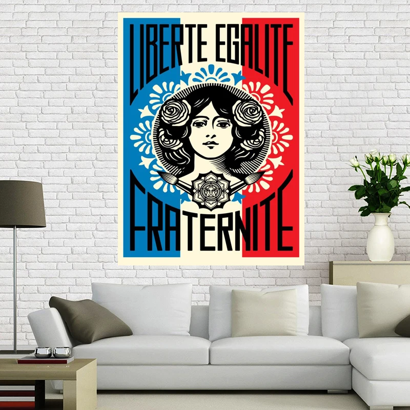 Пользовательские Холст плакат не война Арт плакат печать Shepard Fairey 90x60 см отделочная ткань для дома ткань стены плакат печать шелковая ткань - Цвет: Темный хаки