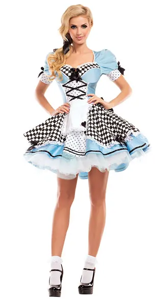 

Alice in Wonderland Costume Adults Women Fantasias Poker Maid Cosplay Halloween Carnival Party Fancy Dress Up