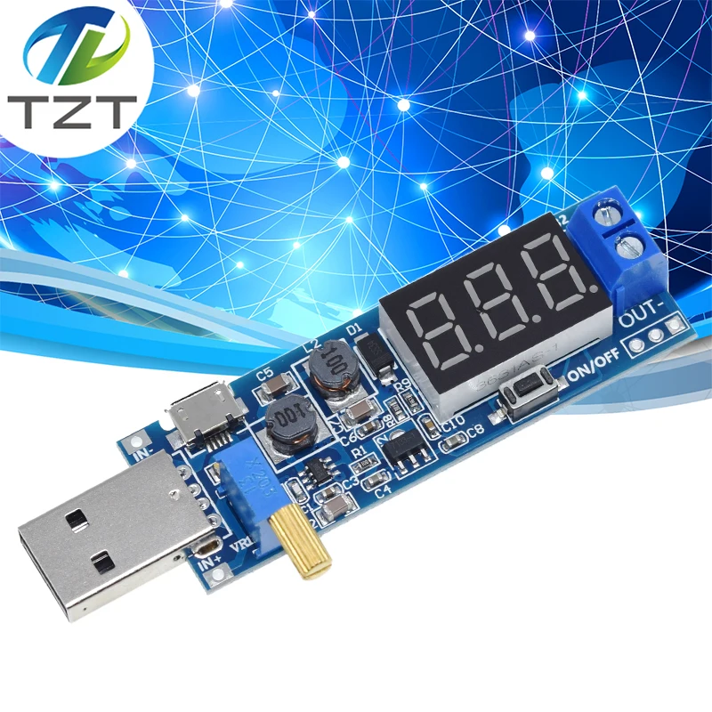 USB повышающий/уменьшающий модуль питания DC 5 В до 3 В/12 Регулируемый понижающий