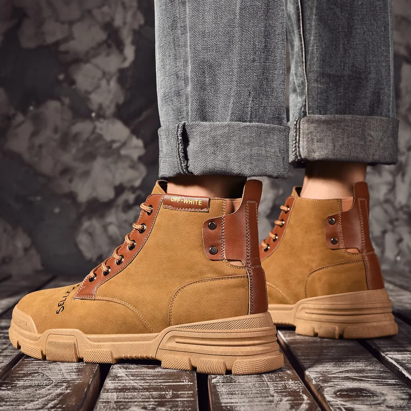 Super Warm Men's Winter Leather Ankle Boots Men Autumn Waterproof Snow Leisure Martin Shoes Mens 2019 New | Обувь