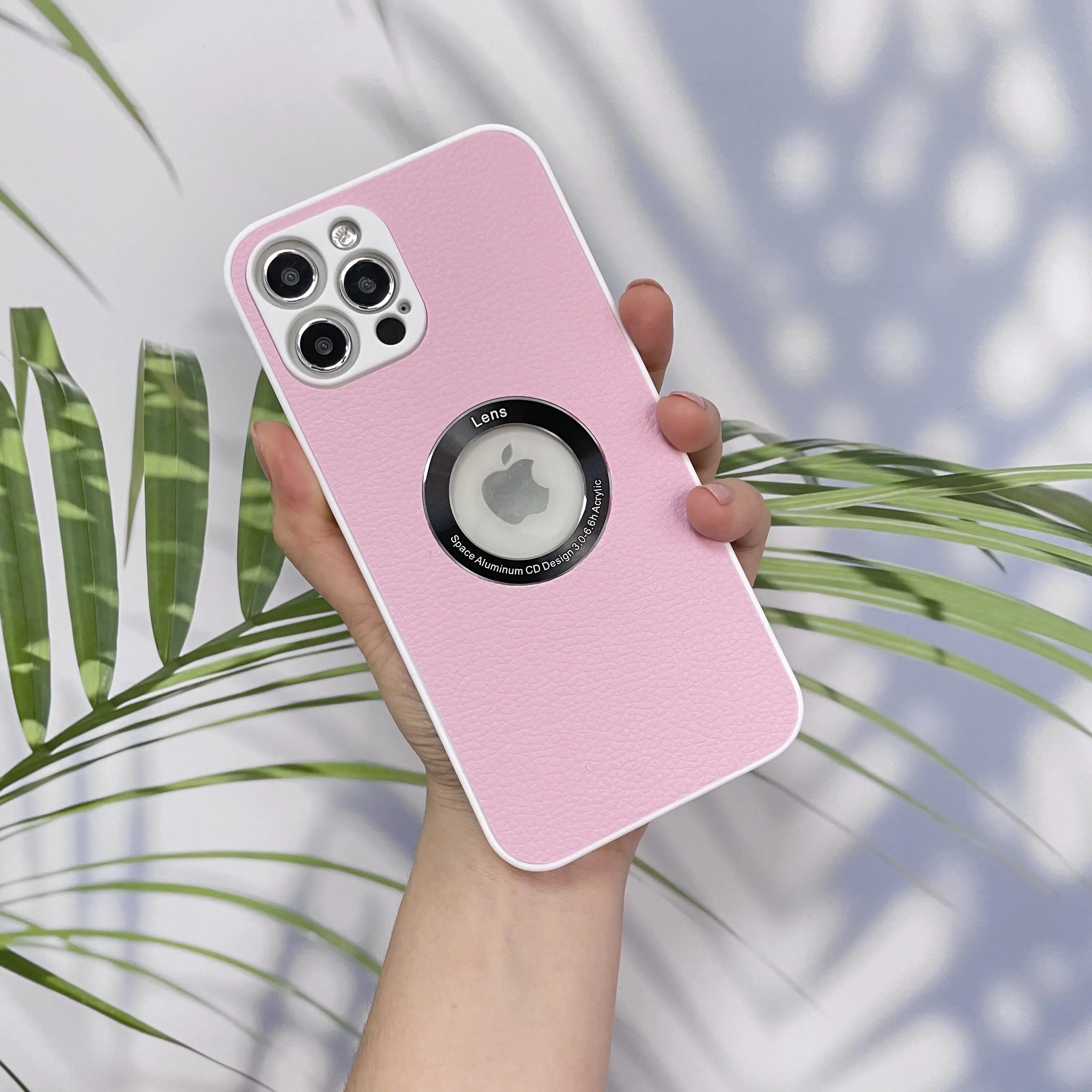 Роскошный кожаный прозрачный стеклянный полый чехол для Iphone 12 Pro X Xr 11 защитный