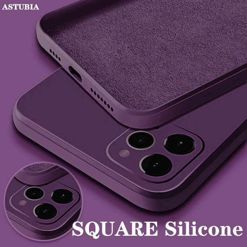 

ASTUBIA Official Square Liquid Silicone Case For iPhone 13 11 12 Pro Max Mini Full Protector XS MAX XR X 7 8 PLUS SE 2020 Cover