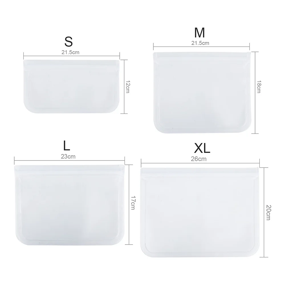 

Silicone Food Storage Containers Leakproof Containers Reusable Stand Up Zip Shut Bag Cup Fresh Bag Food Storage Bag Fresh Wrap