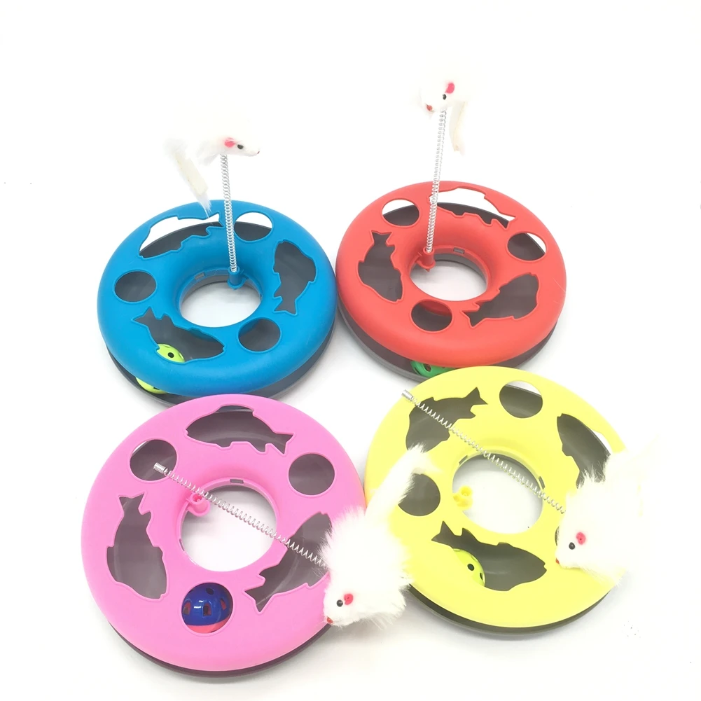 

Cat Toys Spring Mice Crazy Amusement Disk Play Activity Pet Funny Toys Kitten Interactive Teaser Pet Products Toys for Cats