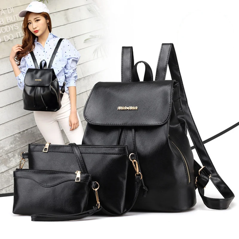 Новинка 2017 комплект из 3 предметов рюкзак для отдыха Студенческая сумка модная