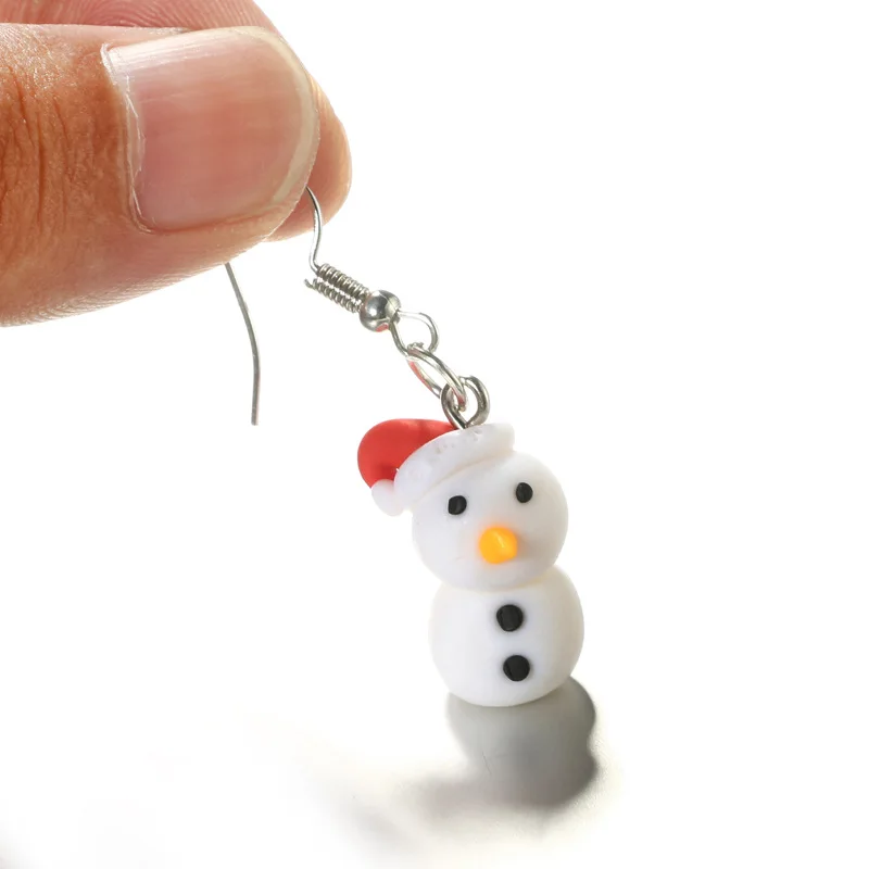 1 пара милые носки с мягкой глины Рождество Санта Клаус мини в форме снеговика