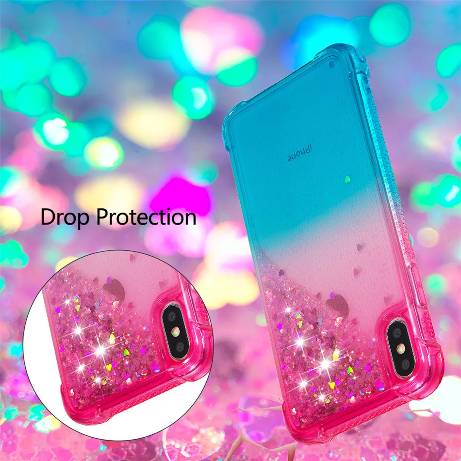 Чехол с градиентом для Apple iPhone 13 12 11 Pro X Xs Max XR 7 8 6 6s Plus блестящий чехол сыпучим