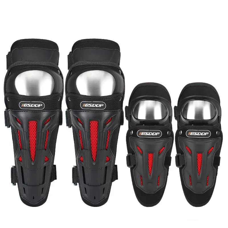 

4pcs Knee Double-layer Protection Motorcycle Knee Pads Men Protective Gear Protector Guards Kit Motorbike Kneepad Motocross MX
