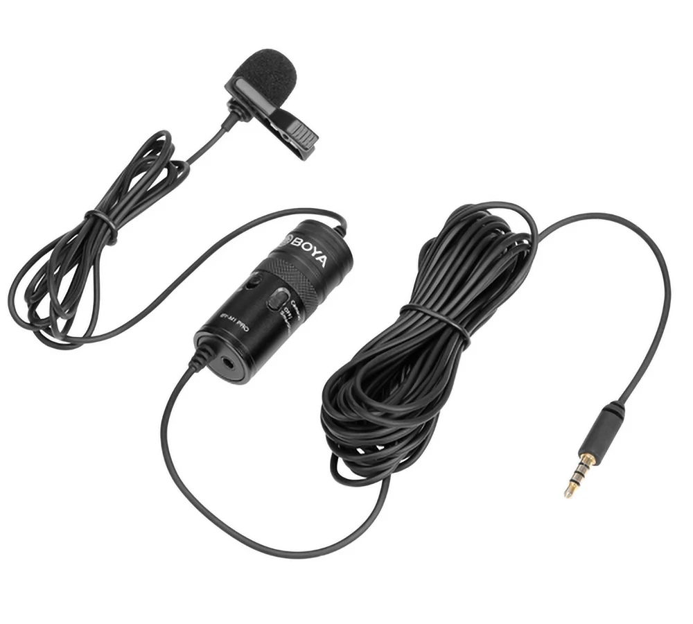 

BOYA BY-M1 Pro Lavalier Microphone 6m 3.5mm Low handling noise Condensador Microfone Mic for iPhone Smartphones PC Camera DSLR