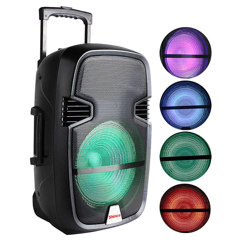 Динамик Shinco на колесиках для караоке с подставкой и микрофоном | Электроника