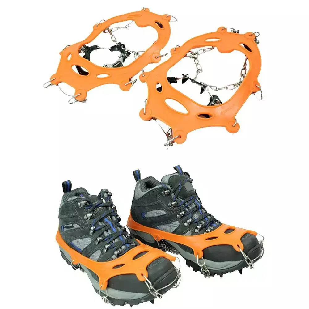 

Snow Non Slip Climbing Crampons Cleats Shoe Cover Ice Gripper For Spikes Hiking Winter Manganese Steel Outdoor Cleats Overshoes