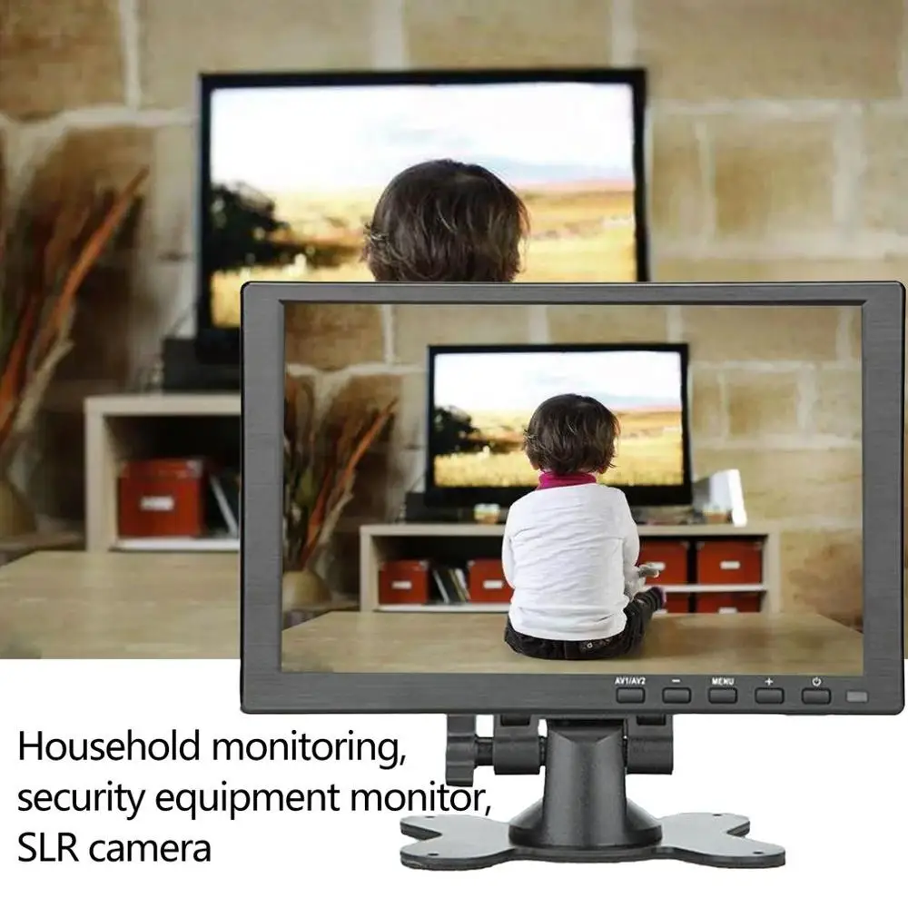 10 inch Portable Monitor MI 1024x600P IPS Display Computer LED Monitor with Leather Case for PS4 Pro/Xbox/Phone