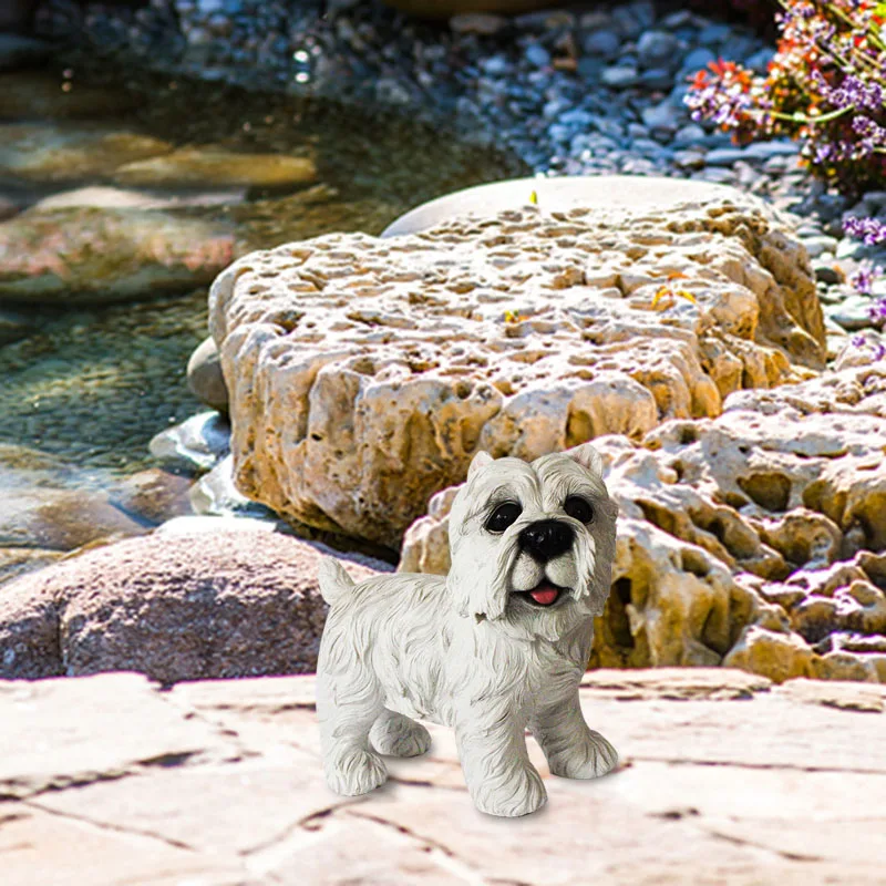 

West Highland Terrier Dog Statue Resin Crafts Figurine Desktop Home Office Decor Gifts for Dog Lovers S7