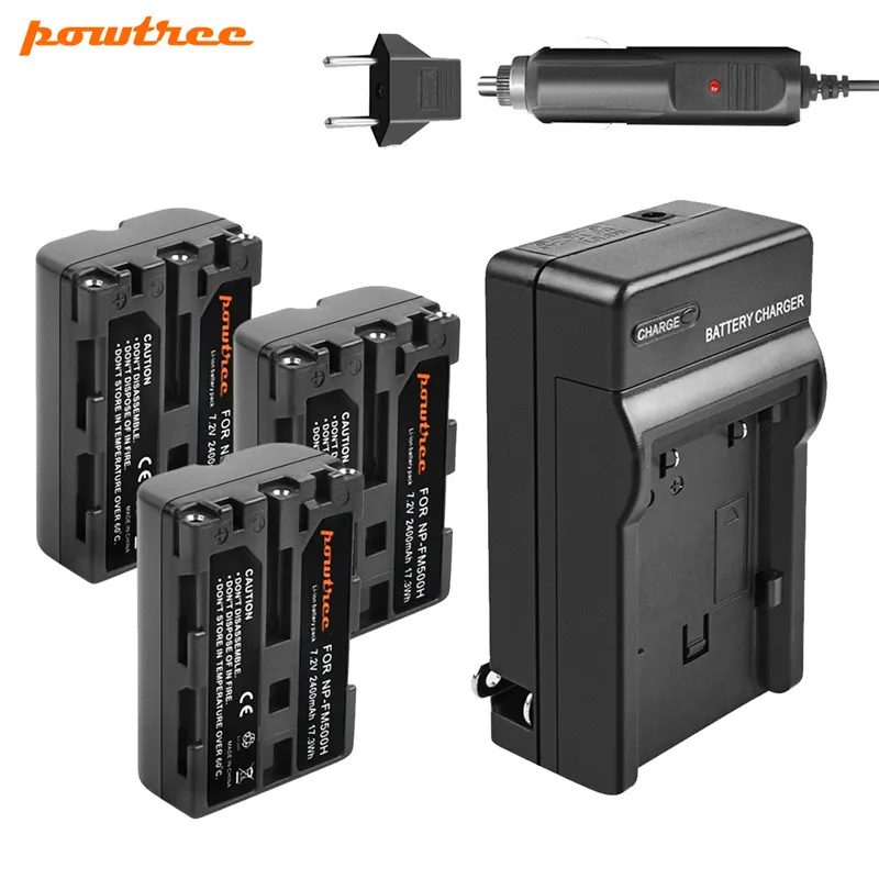 Аккумулятор Powtree для камеры Sony A57 A58 A65 A77 A99 A550 A560 A580 2400 мАч + зарядное устройство