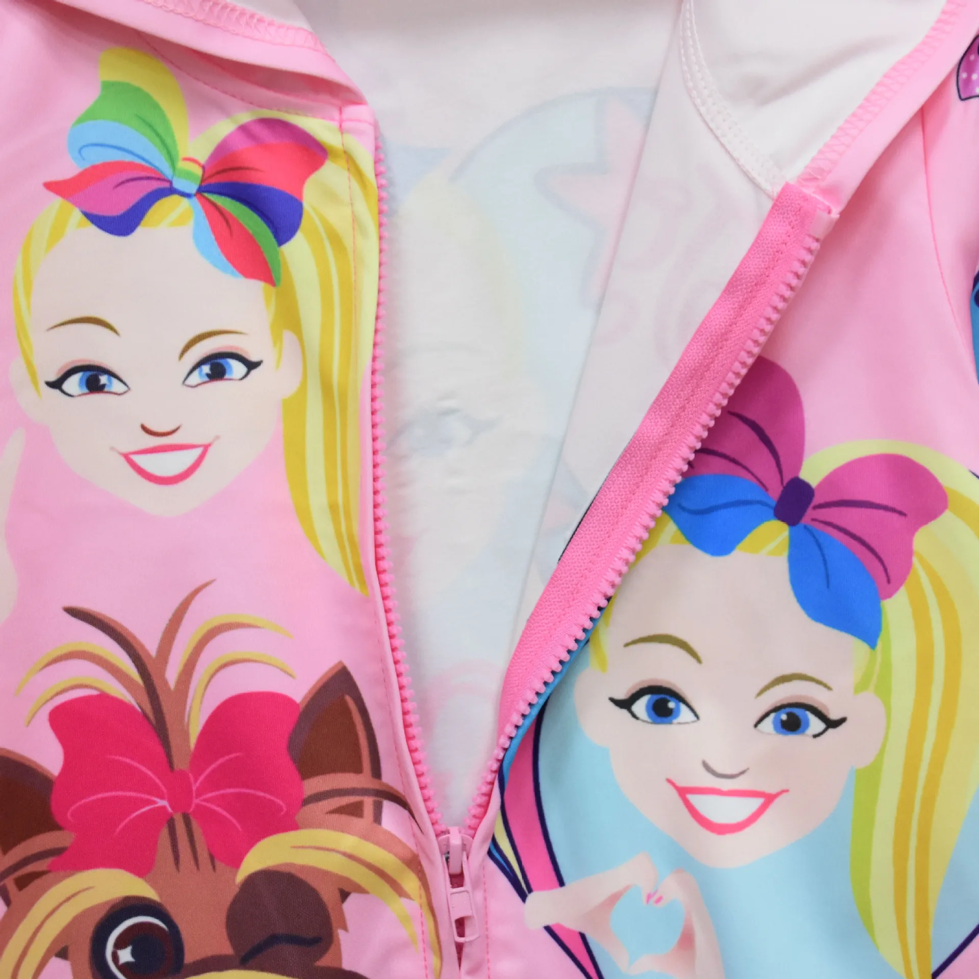 JOJO Siwa Girls Jacket Zipper Thin Autumn Hooded Coats Cute Girl Kids Windbreaker Outerwear 2019 Fashion Child Cosplay Clothes | Детская
