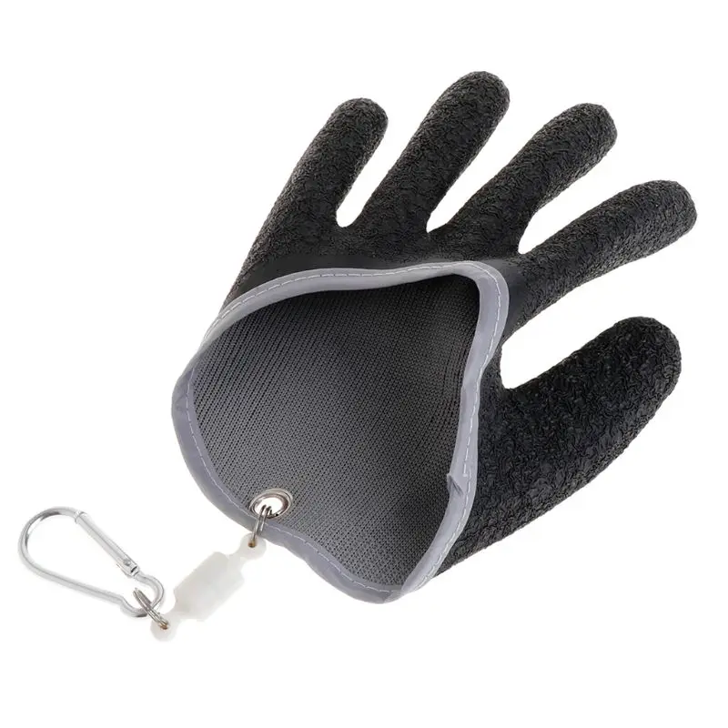 Fishing Gloves Non Slip Latex Glove With Magnet Release Fish Grab Anti Skid Capture Safety Portable Outdoor Professional | Спорт и