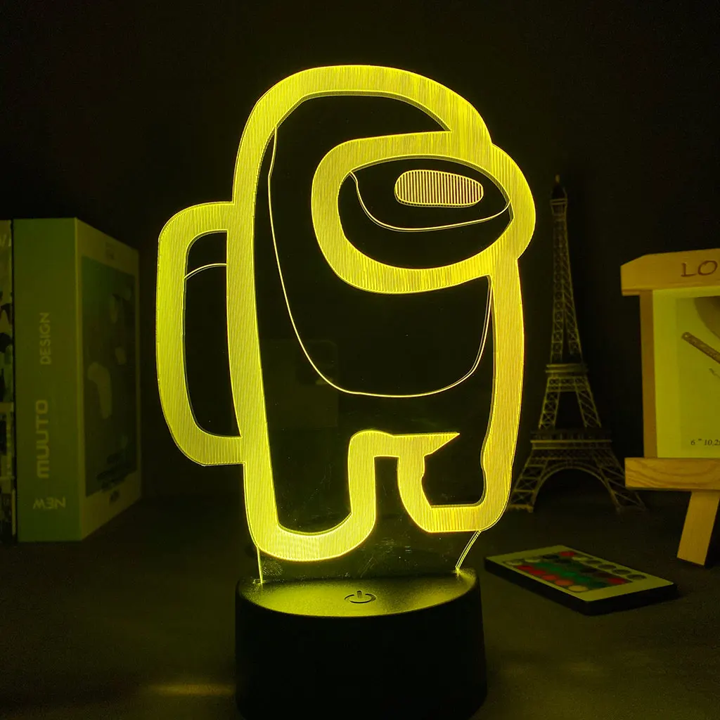

Game Among Us 3D Night Light Valentines Day Gift For Boyfriend Kids Room Decoration Small Lamp Led Lighting