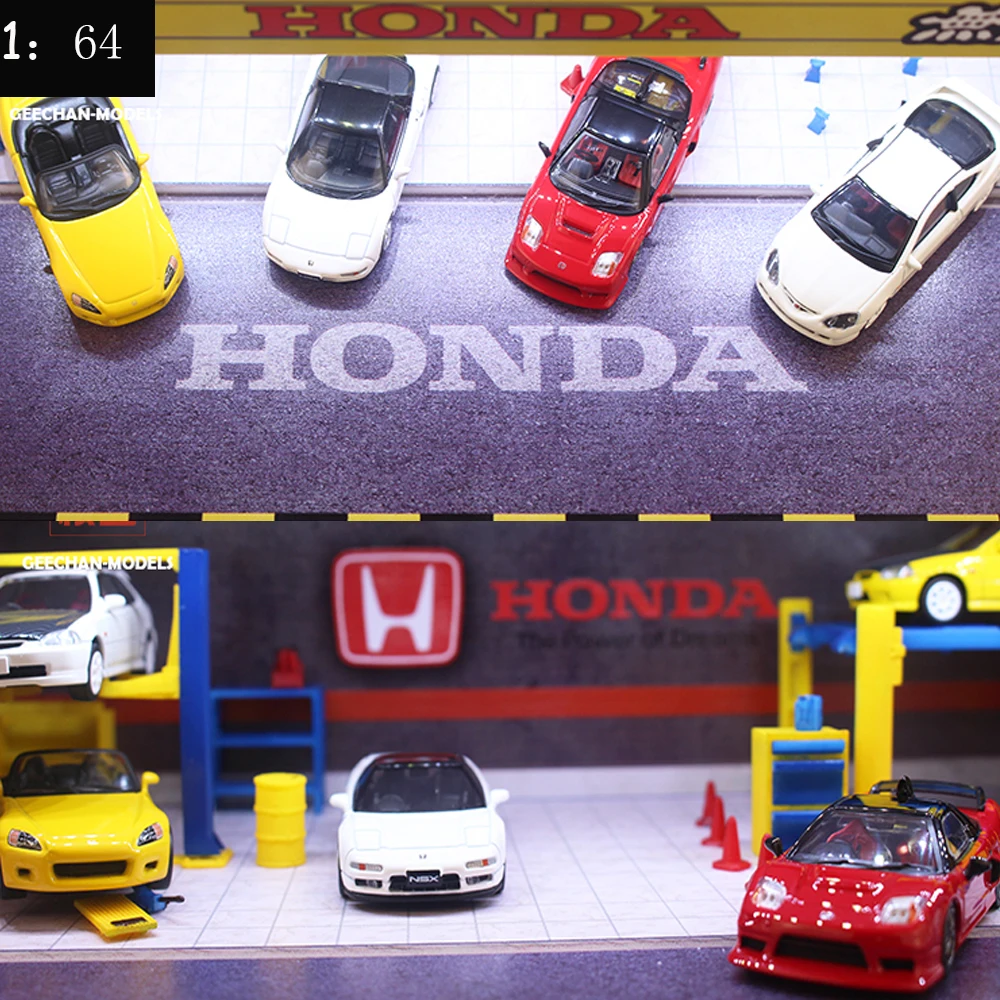 

DIY 1/64 Diecast Car Model Assembly Diorama USB LED Lighting Garage Model Car Display Diecast 1:64