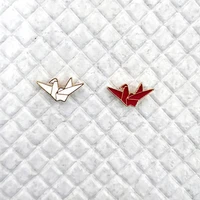2pcsset fashion origami enamel lapel cartoon pins cute brooches for women pin for backpack jewelry wholesale